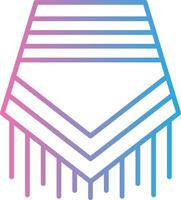 Poncho Line Gradient Icon Design vector