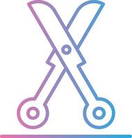 Shears Line Gradient Icon Design vector