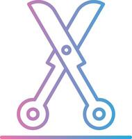 Shears Line Gradient Icon Design vector