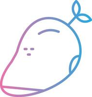 Mango Line Gradient Icon Design vector
