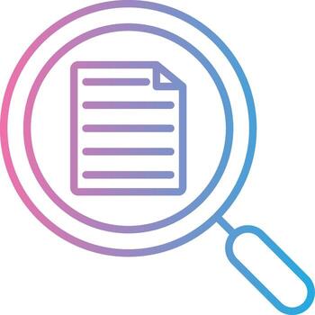 Magnifying Line Gradient Icon Design vector