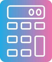 Calculater Glyph Gradient Icon Design vector