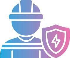 Engineering Protection Glyph Gradient Icon Design vector