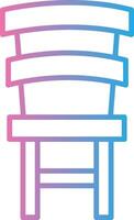 Dining Chair Line Gradient Icon Design vector