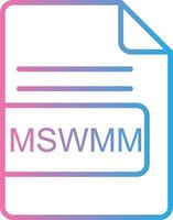 MSWMM File Format Line Gradient Icon Design vector