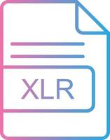 xlr archivo formato línea degradado icono diseño vector