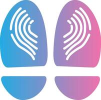 Footprint Glyph Gradient Icon Design vector