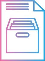 Box Closed Line Gradient Icon Design vector