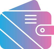 Wallet Glyph Gradient Icon Design vector