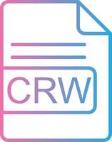 CRW File Format Line Gradient Icon Design vector