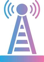 Radio Tower Glyph Gradient Icon Design vector