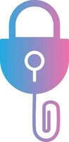 Picklock Glyph Gradient Icon Design vector
