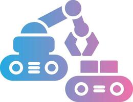 Robotic Produce Sorting Glyph Gradient Icon Design vector