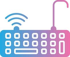 Keyboard Glyph Gradient Icon Design vector