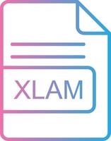 xlam archivo formato línea degradado icono diseño vector