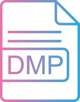 DMP File Format Line Gradient Icon Design vector