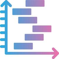 Gnatt Chart Glyph Gradient Icon Design vector