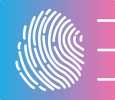 Fingerprint Glyph Gradient Icon Design vector