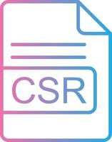 CSR File Format Line Gradient Icon Design vector