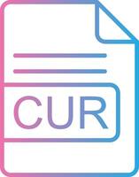 CUR File Format Line Gradient Icon Design vector