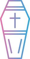 Coffin Line Gradient Icon Design vector