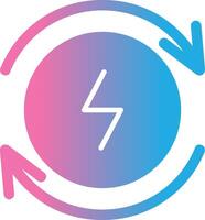 Electricity Glyph Gradient Icon Design vector