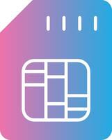 Sd Card Glyph Gradient Icon Design vector