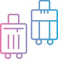 Suitcases Line Gradient Icon Design vector