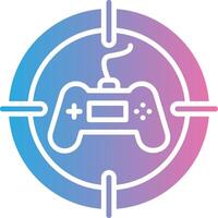 Shooting Game Glyph Gradient Icon Design vector