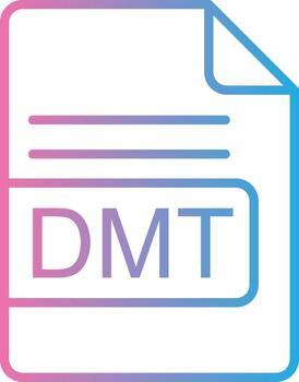 DMT File Format Line Gradient Icon Design vector
