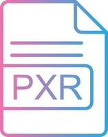 PXR File Format Line Gradient Icon Design vector