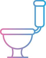 Toilet Line Gradient Icon Design vector