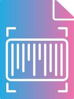 Barcode Glyph Gradient Icon Design vector