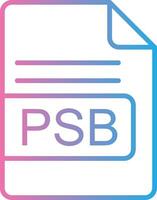 PSB File Format Line Gradient Icon Design vector