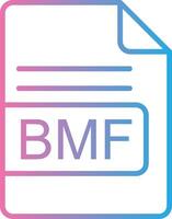 BMF File Format Line Gradient Icon Design vector