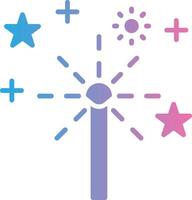 Sparkler Glyph Gradient Icon Design vector