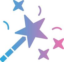 Magic Wand Glyph Gradient Icon Design vector