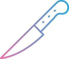 Knife Line Gradient Icon Design vector