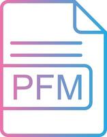 PFM File Format Line Gradient Icon Design vector