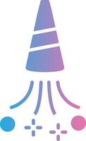 Party Horn Glyph Gradient Icon Design vector