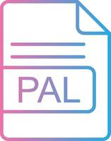 PAL File Format Line Gradient Icon Design vector