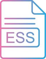 ESS File Format Line Gradient Icon Design vector