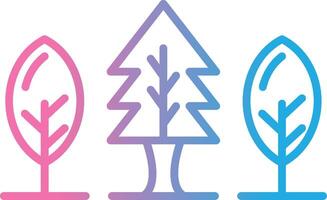 Forest Line Gradient Icon Design vector