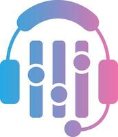 Headphones Glyph Gradient Icon Design vector