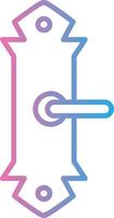 Door Handle Line Gradient Icon Design vector