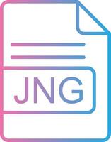 JNG File Format Line Gradient Icon Design vector