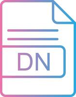 DN File Format Line Gradient Icon Design vector