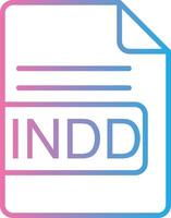 INDD File Format Line Gradient Icon Design vector