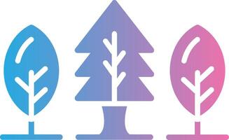 Forest Glyph Gradient Icon Design vector