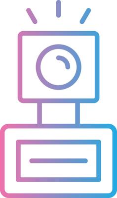 Camera Flash Line Gradient Icon Design